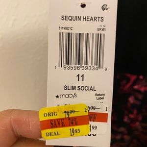 Sequin Hearts Party Dress. Size 11